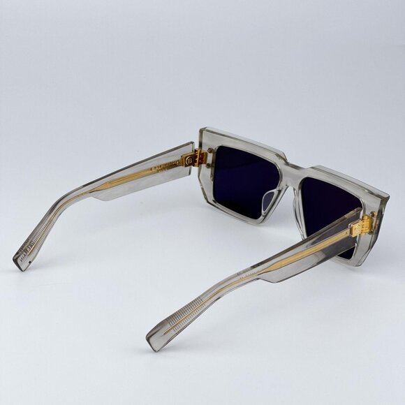 Balmain B-VI BPS-121B-54 Women BRAND NEW Sunglasses Titanium Gold Grey Cat Eye main image 5